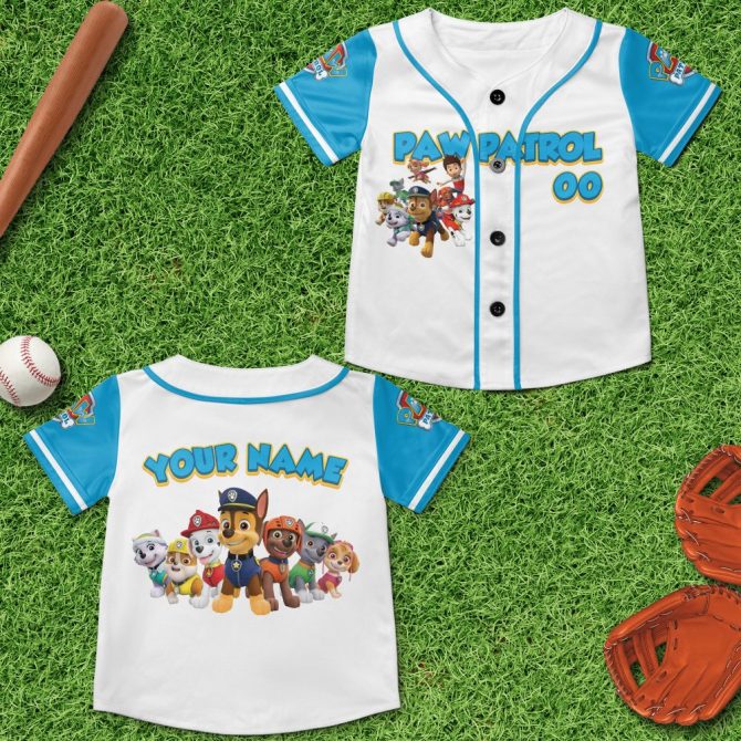 Customizable Paw Patrol Kids' Jersey - Personalized Name & Number, Fun Puppy Design! - Image 5