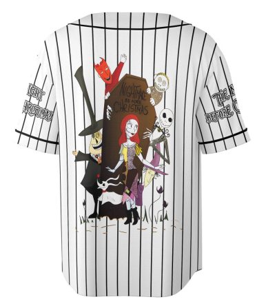 Nightmare Before Christmas Striped Baseball Jersey – Unique Fan Apparel