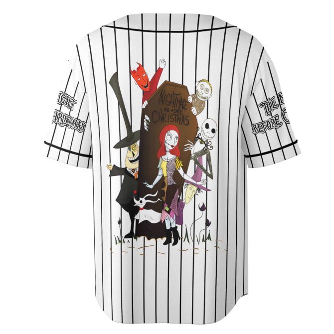Nightmare Before Christmas Striped Baseball Jersey – Unique Fan Apparel