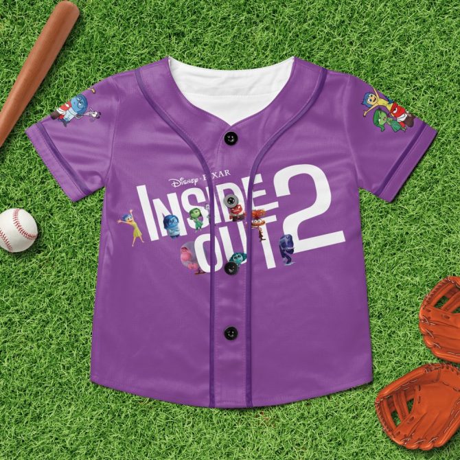 Customizable Inside Out 2 Baseball Jersey - Personalized Name, Vibrant Characters, Unisex Design - Image 5