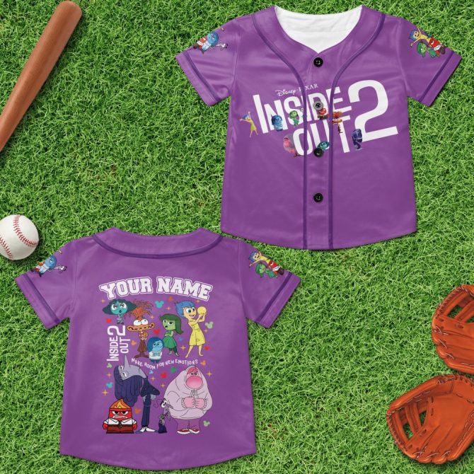 Customizable Inside Out 2 Baseball Jersey - Personalized Name, Vibrant Characters, Unisex Design - Image 6