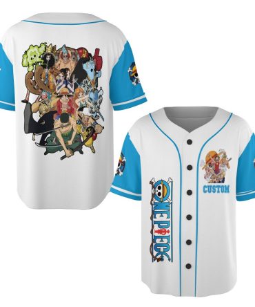 Custom Anime Baseball Jersey - Vibrant One Piece Design For Fans