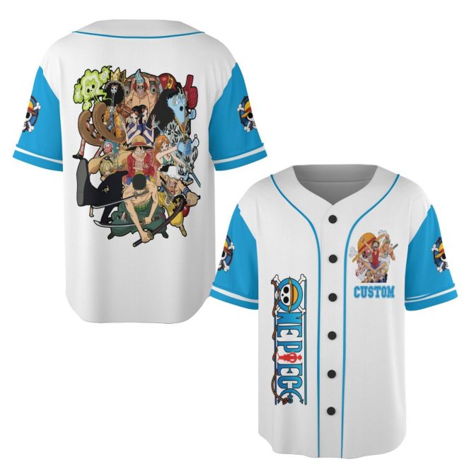 Custom Anime Baseball Jersey - Vibrant One Piece Design For Fans