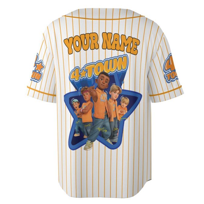 Custom 4-Town Baseball Jersey – Personalized Name & Number, Perfect Gift For Fans! - Image 3