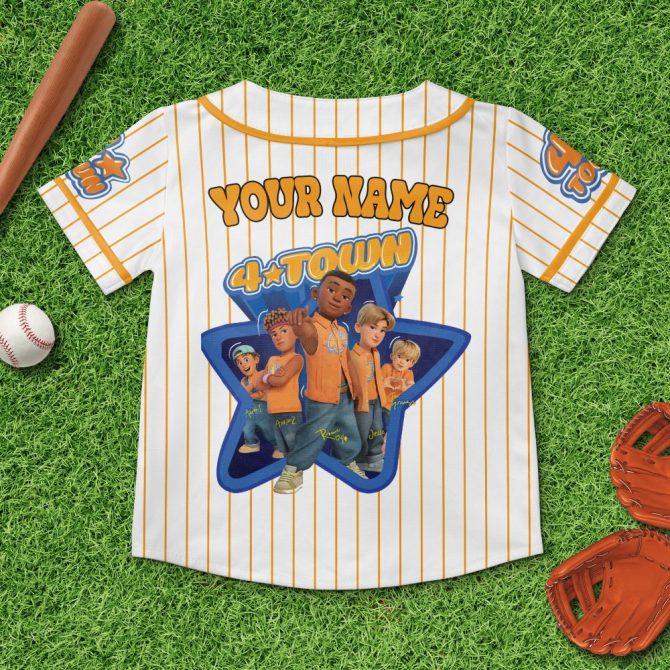 Custom 4-Town Baseball Jersey – Personalized Name & Number, Perfect Gift For Fans! - Image 5