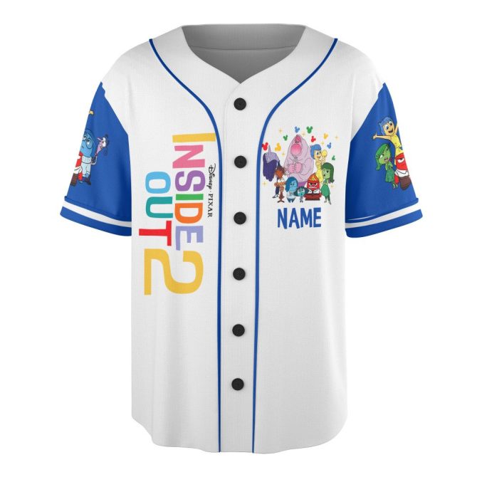 Disney Pixar Inside Out 2 Custom Baseball Jersey - Vibrant Character Design For Kids & Fans - Image 3