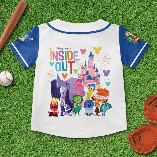 Disney Pixar Inside Out 2 Custom Baseball Jersey - Vibrant Character Design For Kids & Fans - Image 5