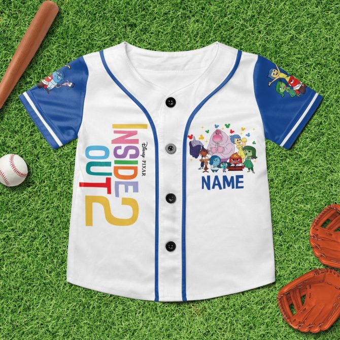 Disney Pixar Inside Out 2 Custom Baseball Jersey - Vibrant Character Design For Kids & Fans - Image 6