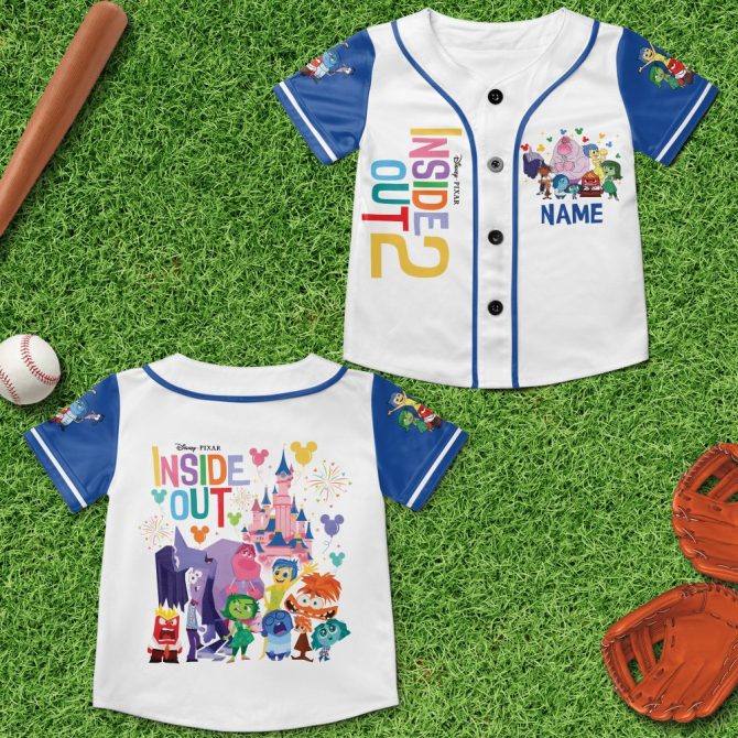 Disney Pixar Inside Out 2 Custom Baseball Jersey - Vibrant Character Design For Kids & Fans - Image 4