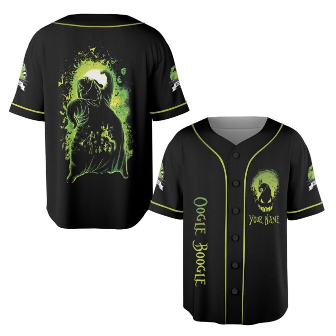 Custom Oogie Boogie Baseball Jersey - Glow In The Dark Halloween Shirt