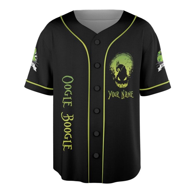 Custom Oogie Boogie Baseball Jersey - Glow In The Dark Halloween Shirt - Image 5