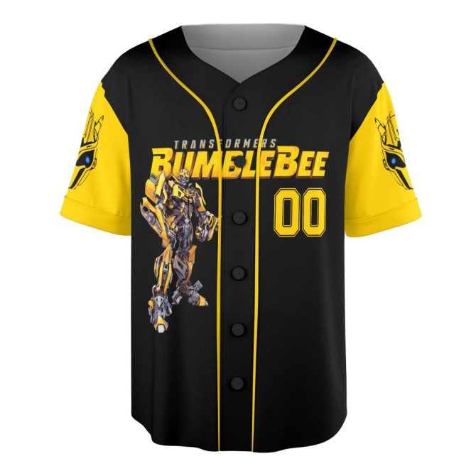 Customizable Bumblebee Baseball Jersey For Kids – Personalized Sports Gear - Image 3