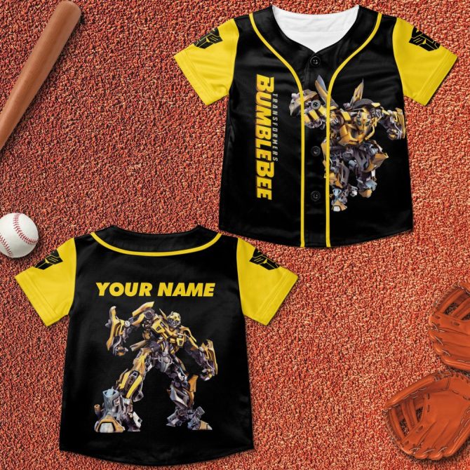 Customizable Bumblebee Baseball Jersey - Transform Your Style With Personalized Name! - Image 3