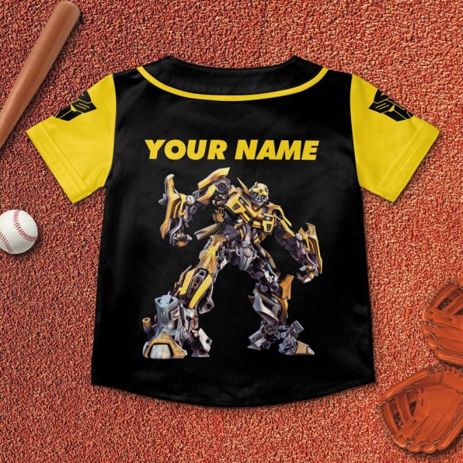 Customizable Bumblebee Baseball Jersey - Transform Your Style With Personalized Name! - Image 4