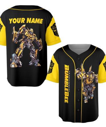 Customizable Bumblebee Baseball Jersey - Transform Your Style With Personalized Name!