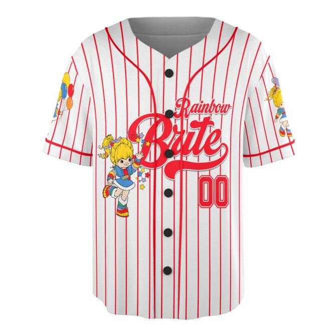 Personalized Rainbow Brite Baseball Jersey - Custom Name & Number, Vintage Cartoon Style - Image 2
