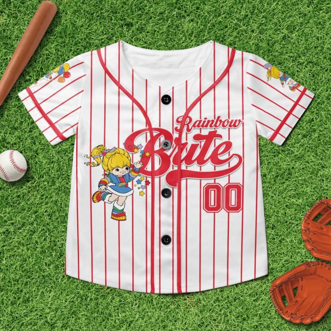Personalized Rainbow Brite Baseball Jersey - Custom Name & Number, Vintage Cartoon Style - Image 4