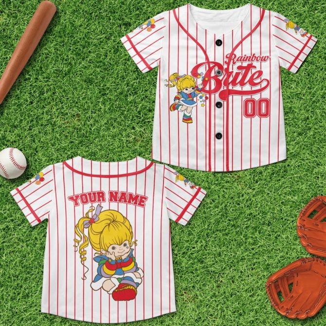 Personalized Rainbow Brite Baseball Jersey - Custom Name & Number, Vintage Cartoon Style - Image 5
