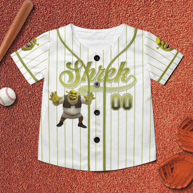 Custom Shrek Baseball Jersey – Personalized Name & Number – Fun Gift For Fans - Image 4