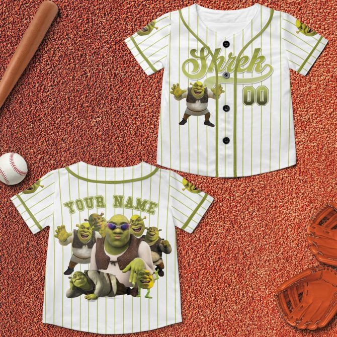 Custom Shrek Baseball Jersey – Personalized Name & Number – Fun Gift For Fans - Image 6