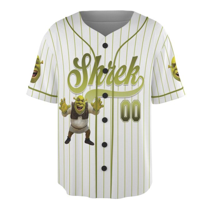 Custom Shrek Baseball Jersey – Personalized Name & Number – Fun Gift For Fans - Image 2