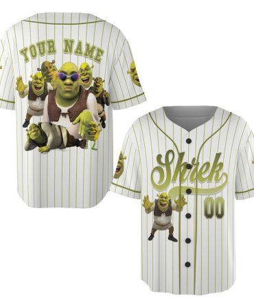 Custom Shrek Baseball Jersey – Personalized Name & Number – Fun Gift For Fans