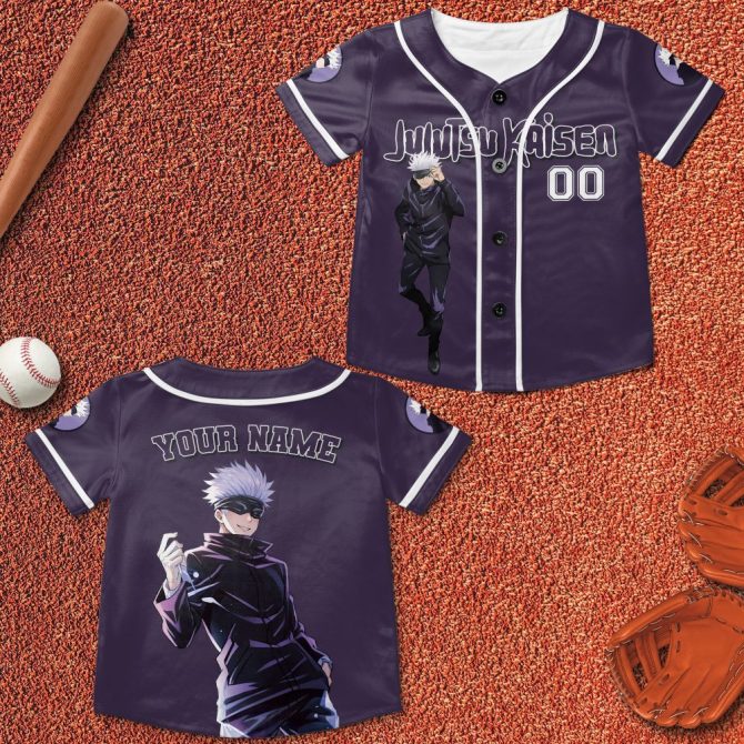 Custom Anime Baseball Jersey - Stylish Purple Design With Cool Character Print - Perfect Gift For Fans! - Image 4