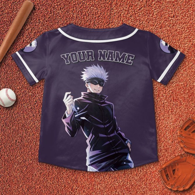 Custom Anime Baseball Jersey - Stylish Purple Design With Cool Character Print - Perfect Gift For Fans! - Image 5