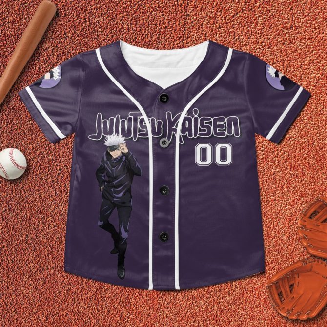 Custom Anime Baseball Jersey - Stylish Purple Design With Cool Character Print - Perfect Gift For Fans! - Image 6