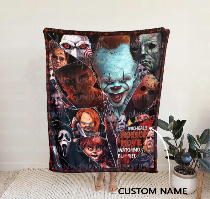 Custom Horror Movie Blanket - Personalized Scary Movie Fan Gift For Cozy Nights - Image 4