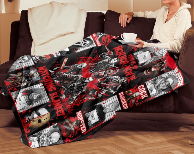 Custom Horror Movie Blanket – Personalized Halloween Gift For Scary Movie Fans - Image 3