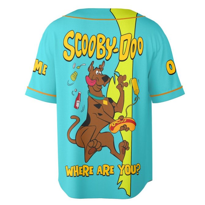 Scooby-Doo Cartoon Baseball Jersey - Fun & Colorful Design For Fans! - Image 2