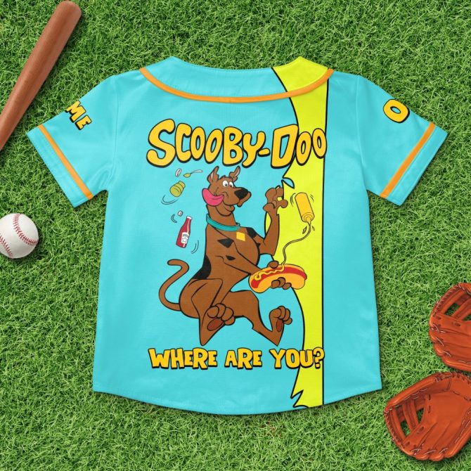 Scooby-Doo Cartoon Baseball Jersey - Fun & Colorful Design For Fans! - Image 4