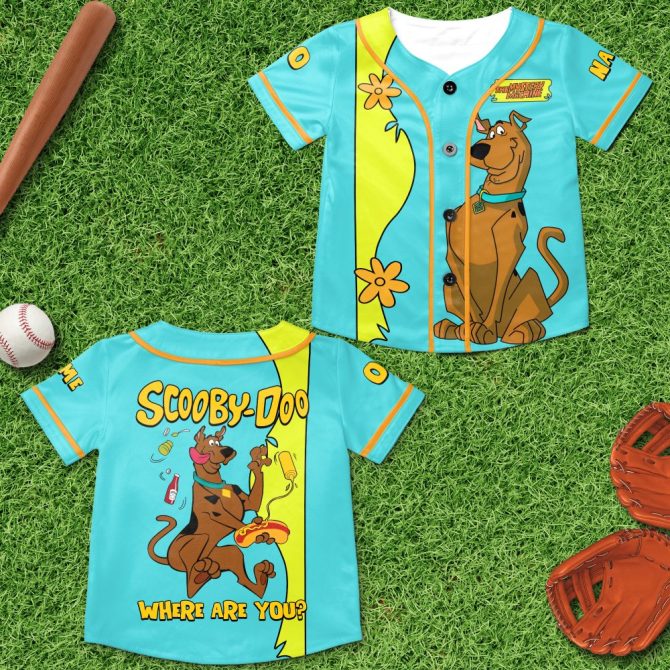 Scooby-Doo Cartoon Baseball Jersey - Fun & Colorful Design For Fans! - Image 6