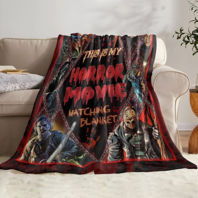 Cozy Horror Movie Night Blanket - Perfect For Thriller Fans! - Image 3