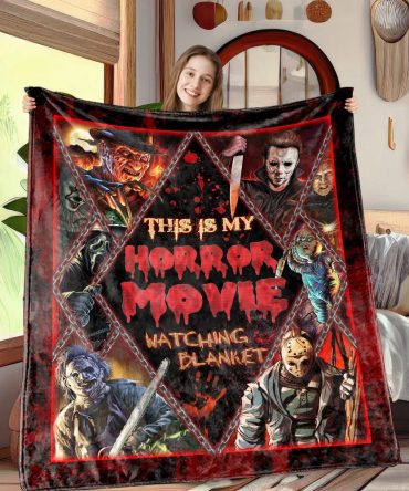 Cozy Horror Movie Night Blanket - Perfect For Thriller Fans!
