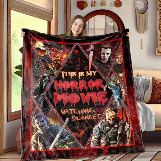 Cozy Horror Movie Night Blanket - Perfect For Thriller Fans!