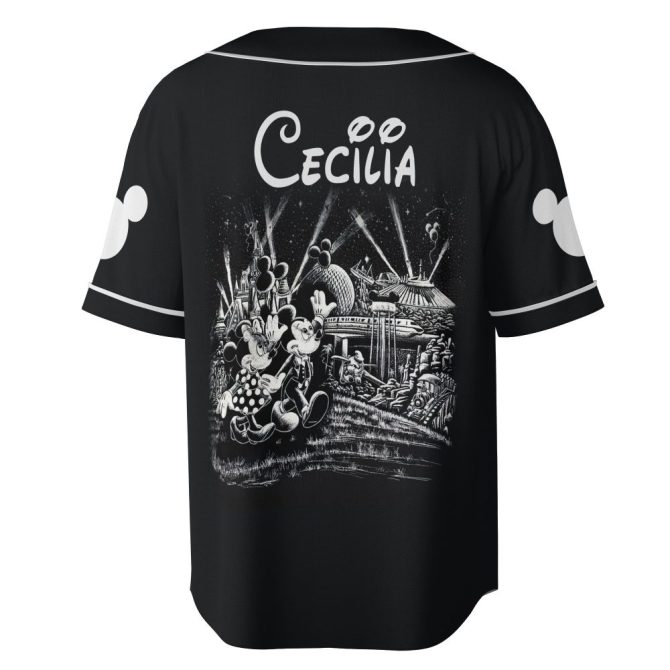 Disney Mickey Mouse Baseball Jersey - Personalized Black Tee For Fans - Image 3