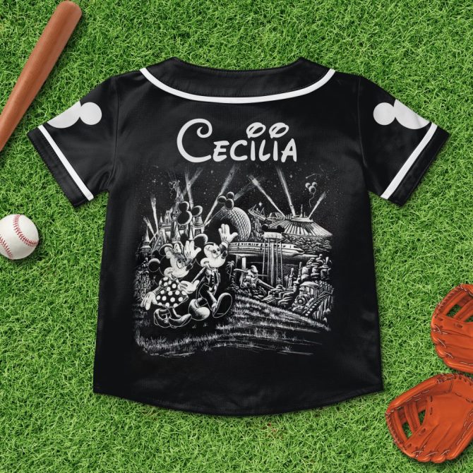 Disney Mickey Mouse Baseball Jersey - Personalized Black Tee For Fans - Image 5
