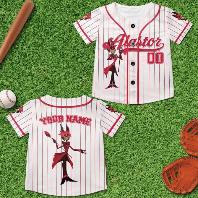 Customizable Cartoon Baseball Jersey - Add Your Name & Number - Fun & Stylish Design!