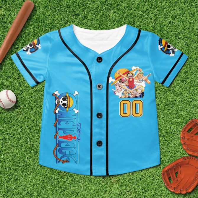 Custom Anime Pirate Jersey – Personalized One Piece Baseball Shirt – Perfect Gift! - Image 4