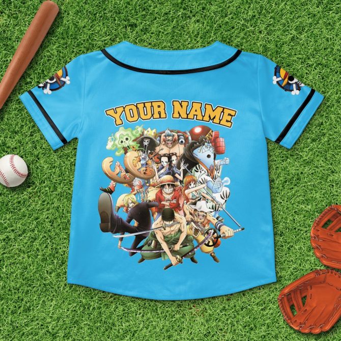 Custom Anime Pirate Jersey – Personalized One Piece Baseball Shirt – Perfect Gift! - Image 5