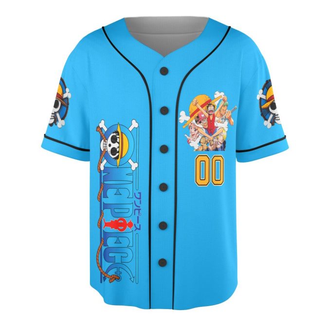 Custom Anime Pirate Jersey – Personalized One Piece Baseball Shirt – Perfect Gift! - Image 2