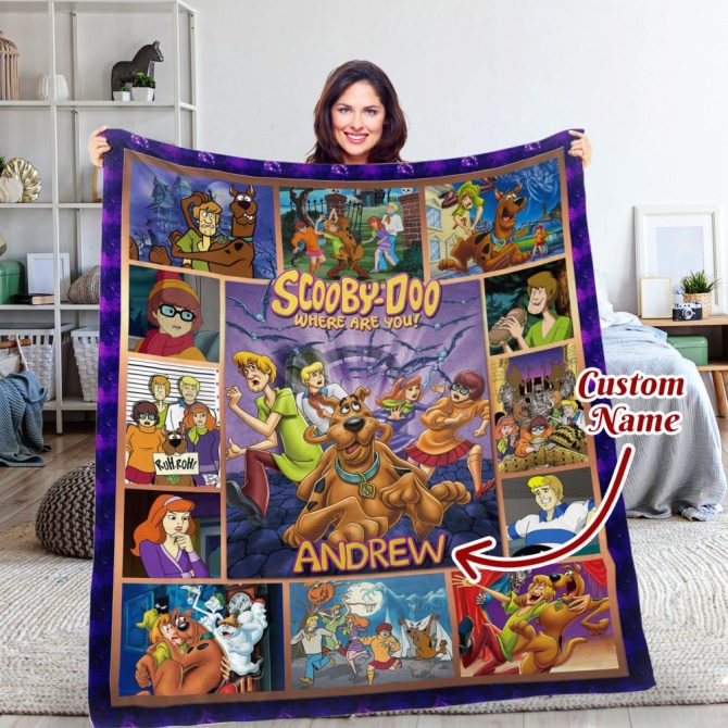 Scooby-Doo Personalized Fleece Blanket - Custom Name Gift For Kids & Fans
