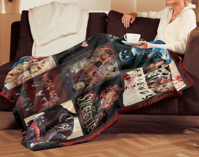 Custom Horror Movie Blanket – Personalized Scary Movie Fan Gift – Cozy & Unique - Image 2