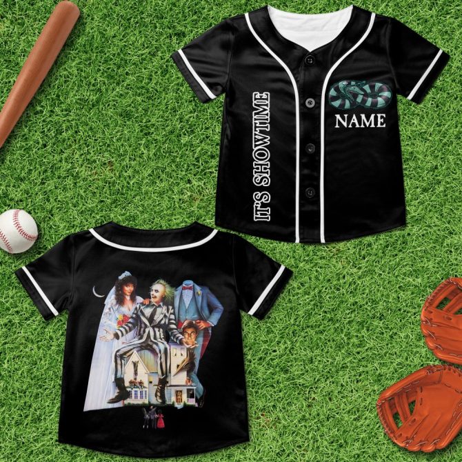 Custom Horror-Themed Baseball Jersey - It'S Showtime Graphic Tee For Fans - Image 6