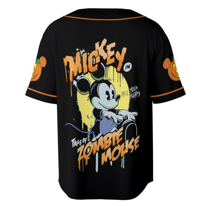 Custom Zombie Mouse Baseball Jersey - Halloween Special Edition, Personalized Name & Number - Image 3