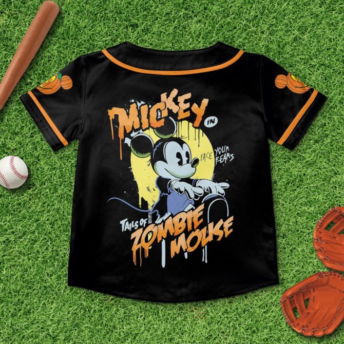 Custom Zombie Mouse Baseball Jersey - Halloween Special Edition, Personalized Name & Number - Image 5