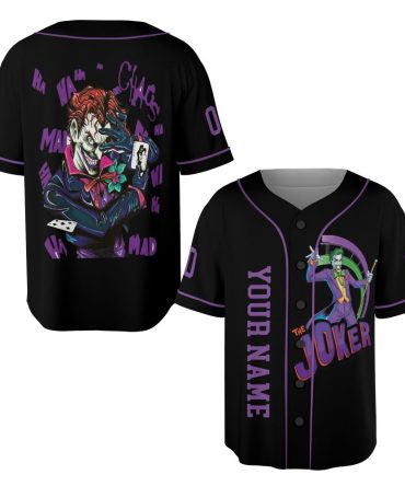 Custom Joker Baseball Jersey – Personalized Comic Style Sports Shirt