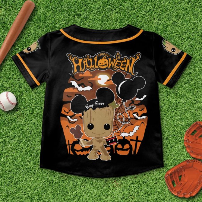 Limited Edition Halloween Groot Baseball Jersey – Perfect For Spooky Celebrations! - Image 5